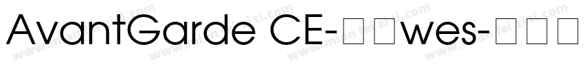 AvantGarde CE-粗体wes字体转换